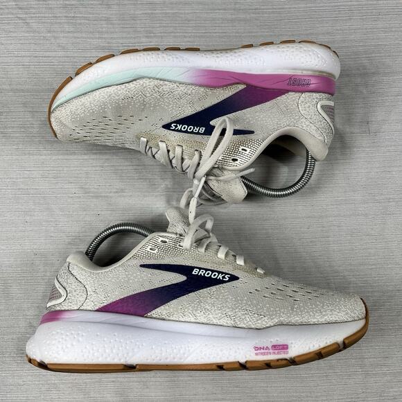 Brooks Ghost 16 Womens Size 8.5 Running Shoes White Jogging Sneakers 1204071B175 - Picture 2 of 7